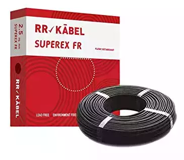 RR Kabel Superex Fr PVC Insulated Flexible Copper Wires & Cables for Domestic/Industrial Electric | Home Electric Wire | 90M [1.00 sq. mm, Black]